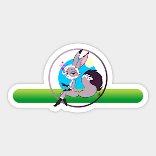 FOX BUNNY GIRL - CHIBI CUTE KAWAII Sticker